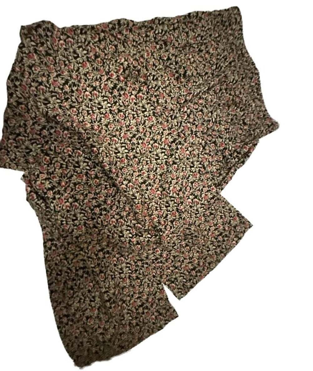 Vintage Floral Print Elastic Waist Shirt Pants